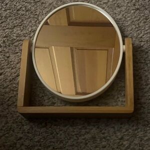 Wooden Frame Makeup Mirror